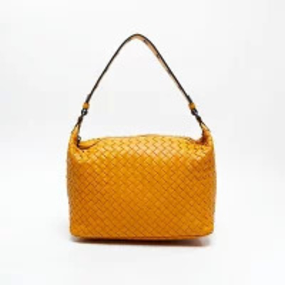 Bottega Veneta Intrecciato Handbag Yellow